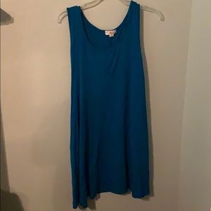Trendy turquoise mid length dress